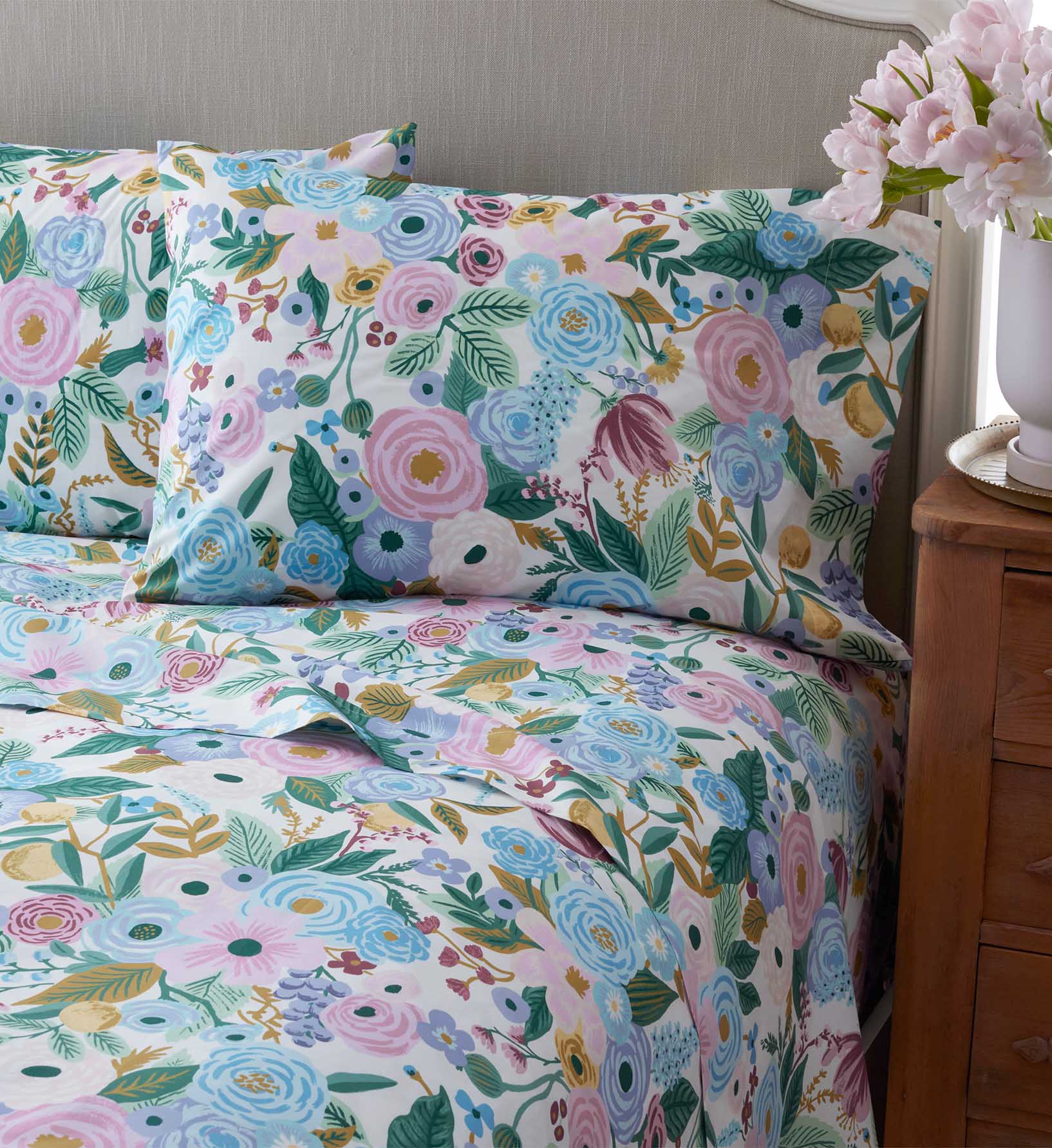 Percale Flat Sheet - Garden Party Lilac - Image 2