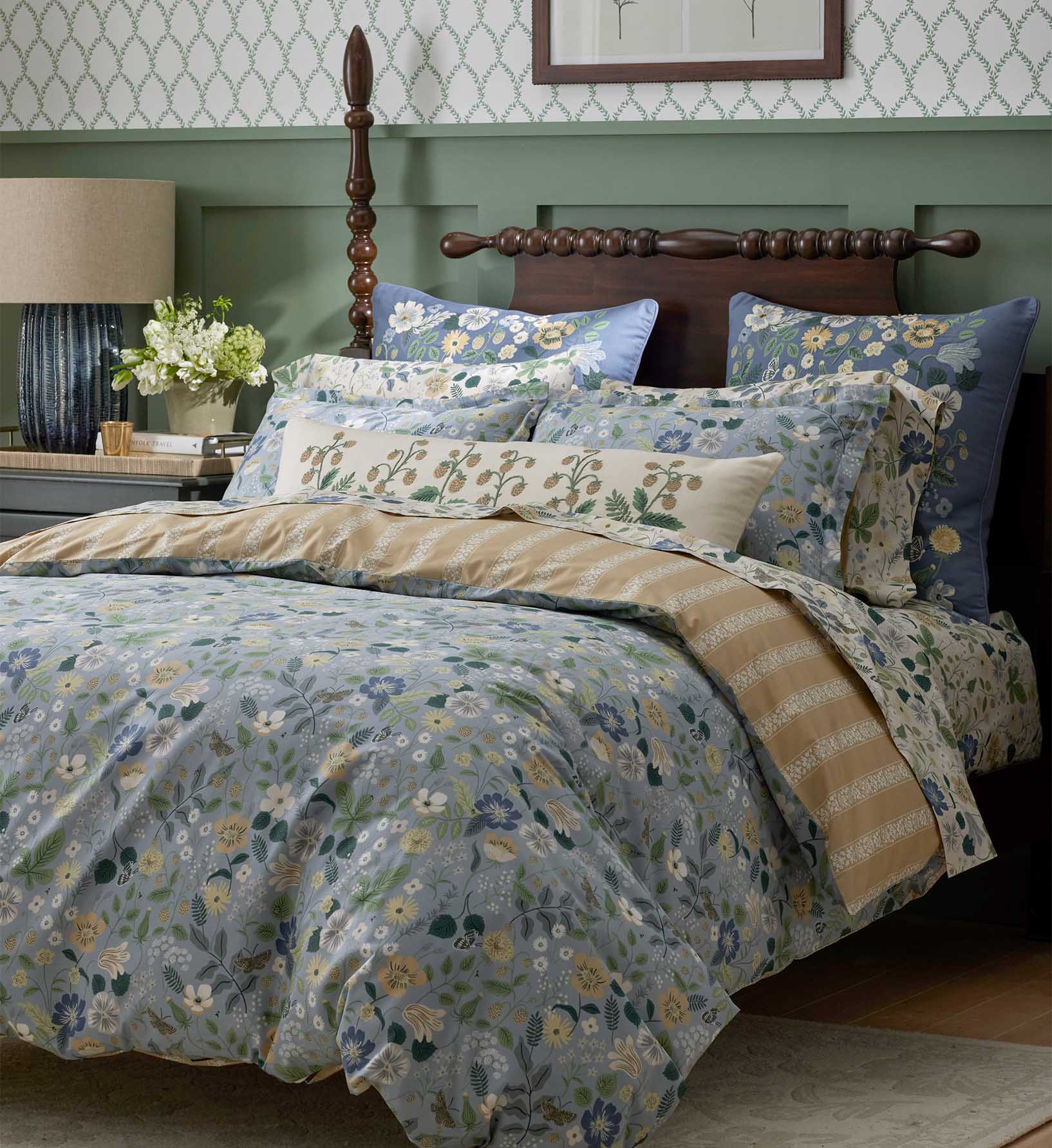 Percale Sham - Strawberry Fields Slate - Image 4